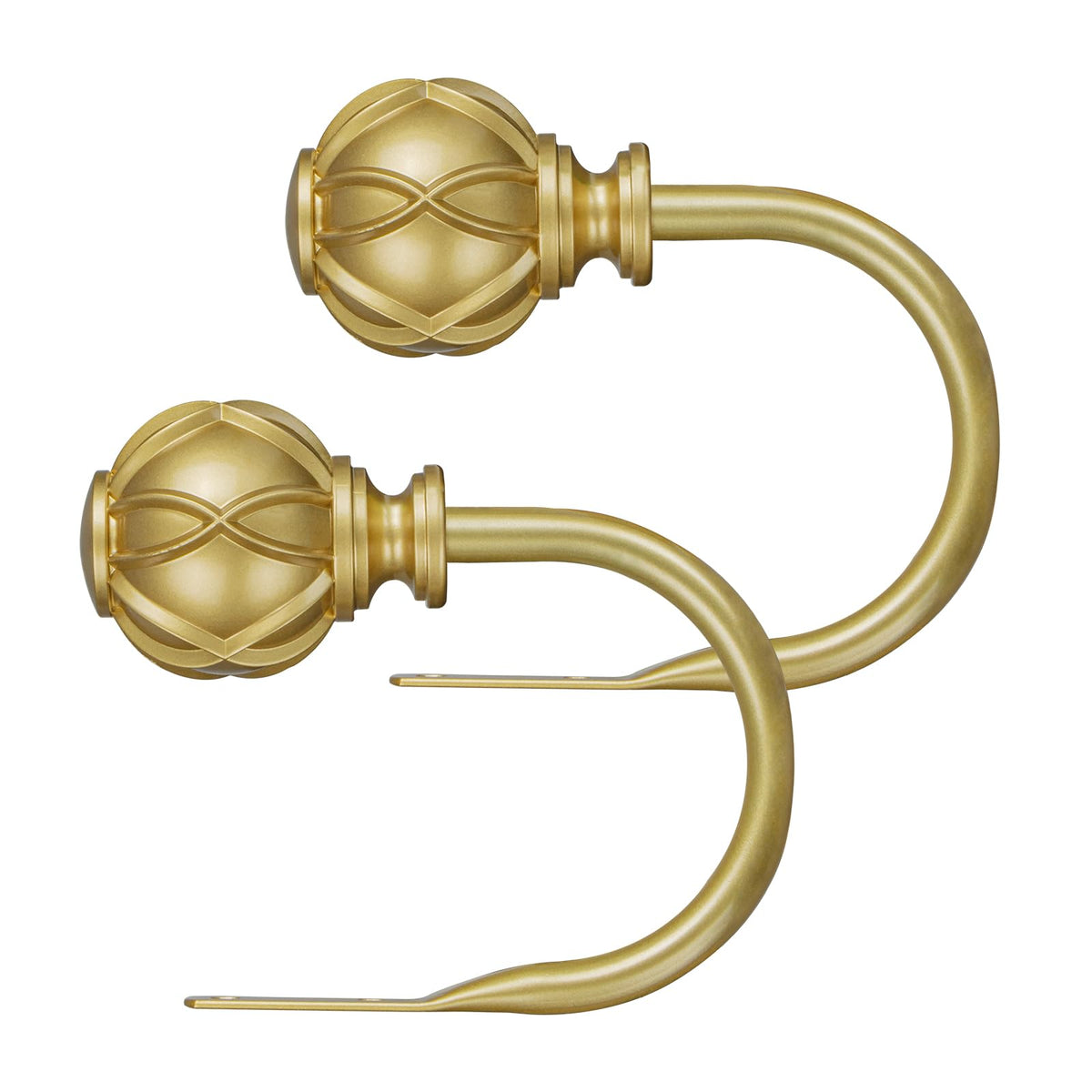 KAMANINA Decorative Curtain Drapery Holdbacks, Wall Mounted, 2 Pack Bronze