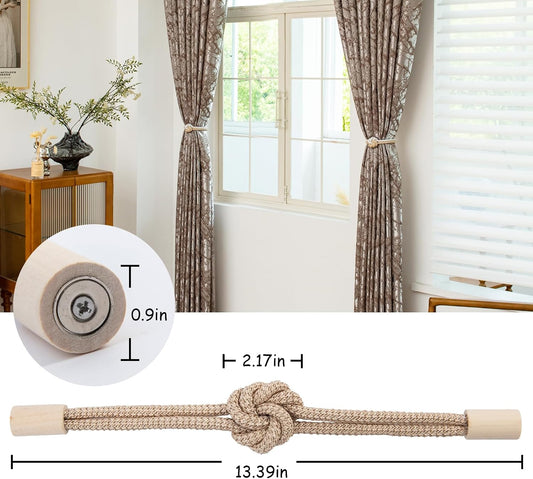 Magnetic Curtain Tiebacks Holdbacks Rope Curtain Tie Backs Outdoor Contoeey