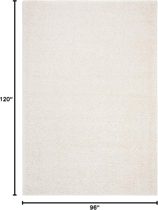 SAFAVIEH August Shag Rug 8'x10', Soft Plush Modern Ivory AUG900C