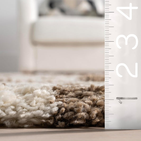 nuLOOM Adelaide Beige Checkered Power Loomed Area Rug, 5' x 8'