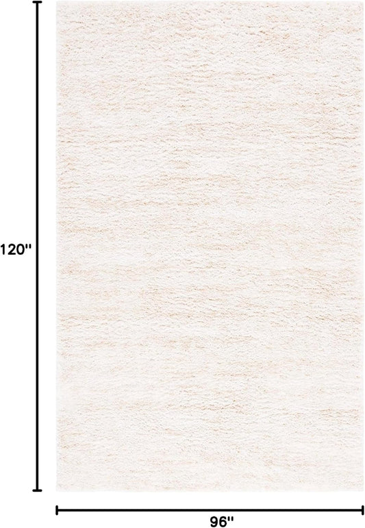 SAFAVIEH Berber Shag Rug 8x10, Large Ivory & Beige BER563A