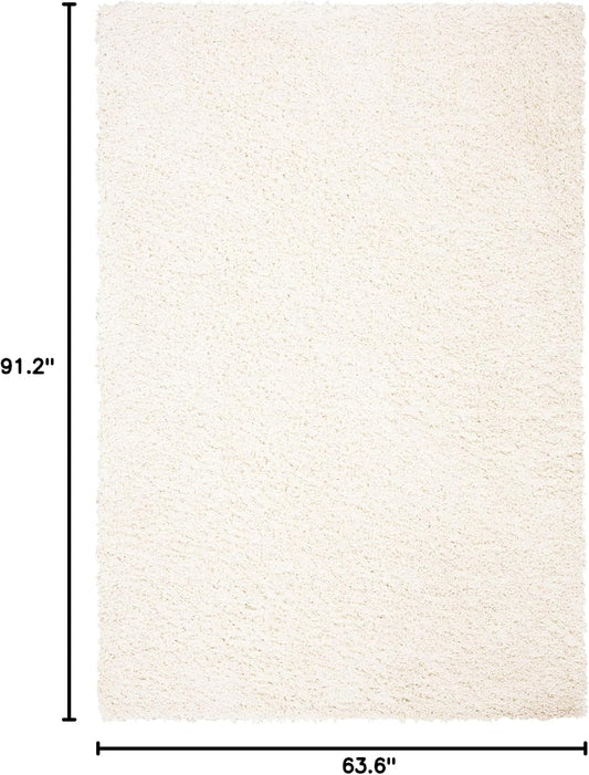 SAFAVIEH August Shag Rug 5'3"x7'6", Soft Plush Modern Ivory AUG200C