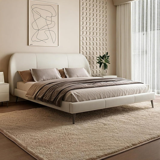 ThreadGlobe Premium Shag Area Rug 8'x10', Beige Ultra Plush Rugs for Living Room, Non-Slip Carpet for Bedroom & Nursery Rooms, Smooth Touch Luxurious Floor Decor, Beige, 8x10 Ft