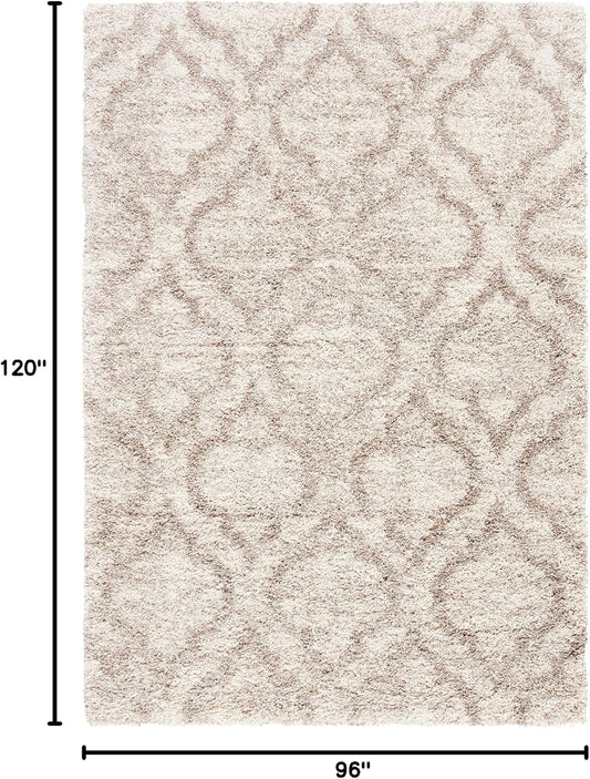 SAFAVIEH Hudson Shag Rug 8x10, Plush Large Multi Ivory & Beige SGH284E