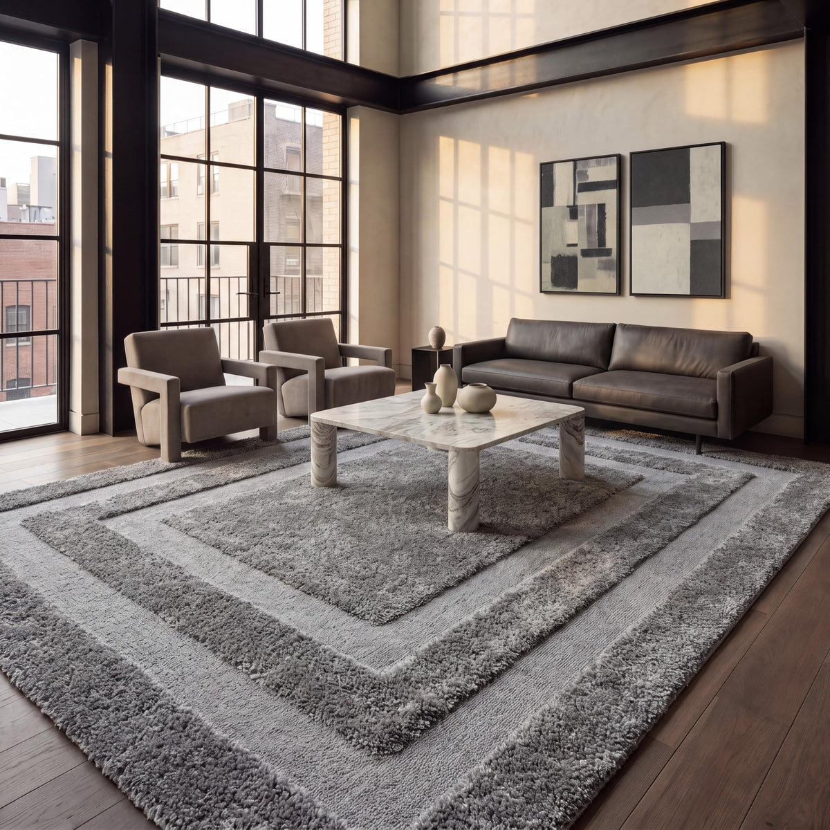 SAFAVIEH Florida Shag Rug 8'x10', Soft Plush Modern Cream SG454-1111