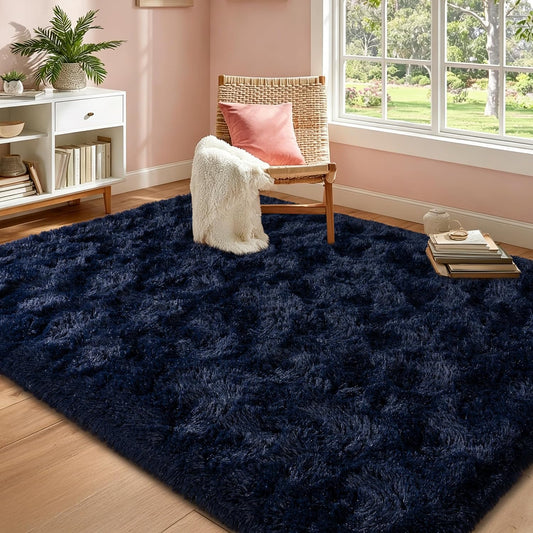 Mugorn Small Soft Shag Rugs for Bedroom, 4x6 Fluffy Area Rugs for Living Room