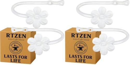 RTZEN Metal Curtain Tiebacks, Drapery Holders for Wall, 2 Pcs