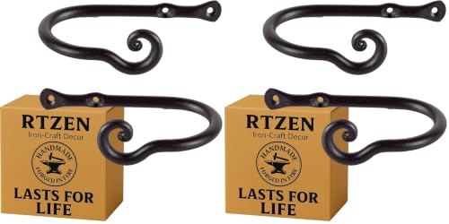 RTZEN Metal Curtain Tiebacks, Drapery Holders for Wall, 2 Pcs