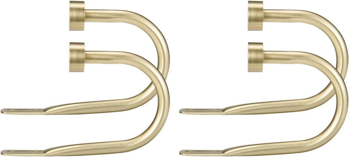 Drapery Holdback,Matte Black Metal Window Curtain Holdback (Warm Gold)