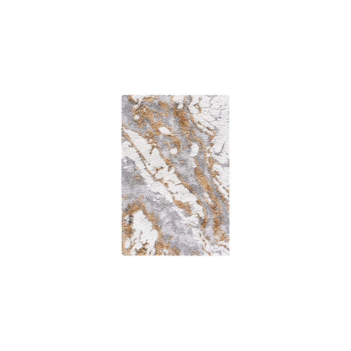 SAFAVIEH Horizon Shag Rug 4'x6', Soft Plush Modern Grey & Blue HZN890G