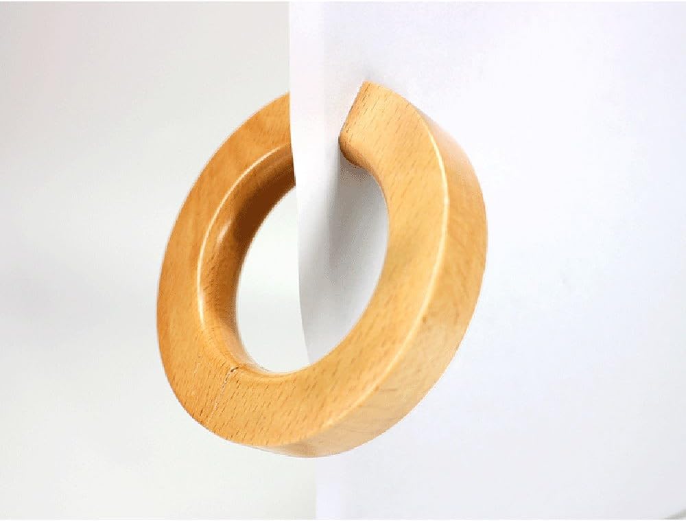 NICE PURCHASE 2 Pcs Wooden Curtain Tiebacks Holdbacks European Classic Retro Window Home Office Decorative Drapes Holders Strong Magnetic Clean Durable - Multifunctional Also Wood Pants Hanger (A)