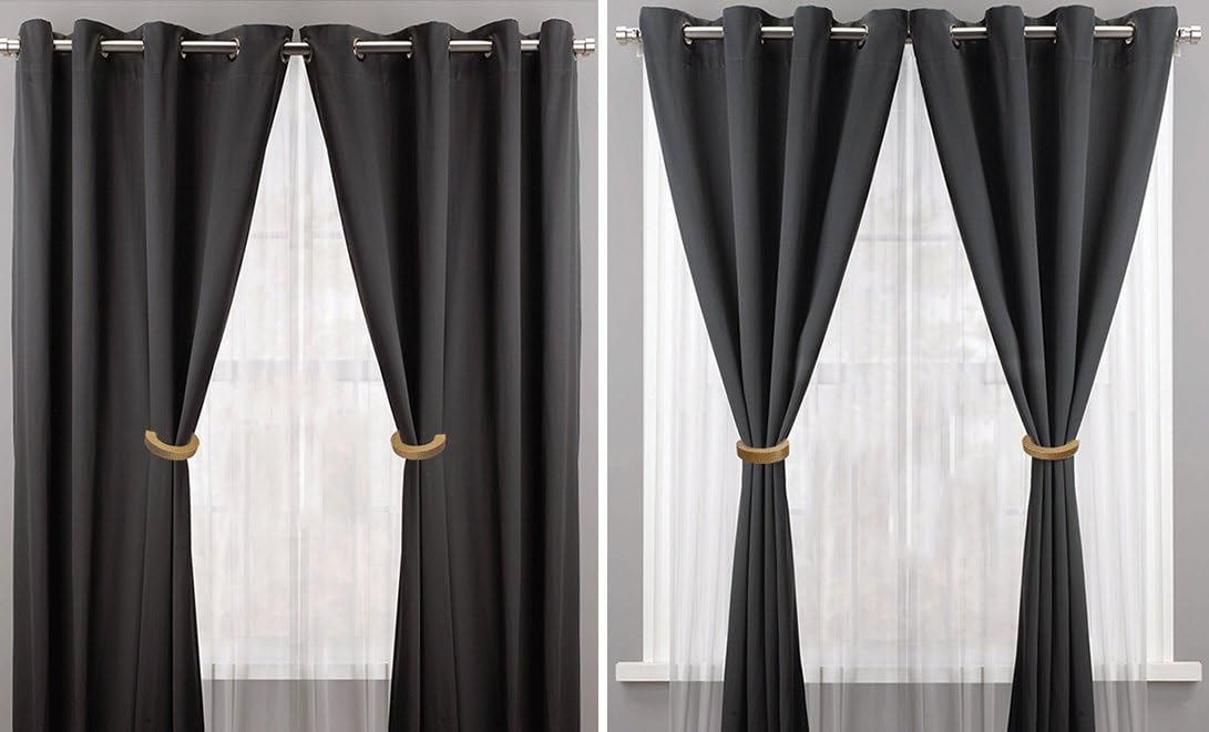 NICE PURCHASE 2 Pcs Wooden Curtain Tiebacks Holdbacks European Classic Retro Window Home Office Decorative Drapes Holders Strong Magnetic Clean Durable - Multifunctional Also Wood Pants Hanger (A)