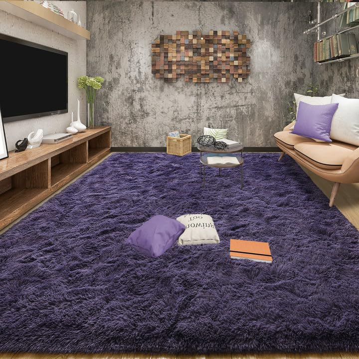 Tepook Fluffy Large Rugs for Living Room, 8x10 Area Rugs for Bedroom