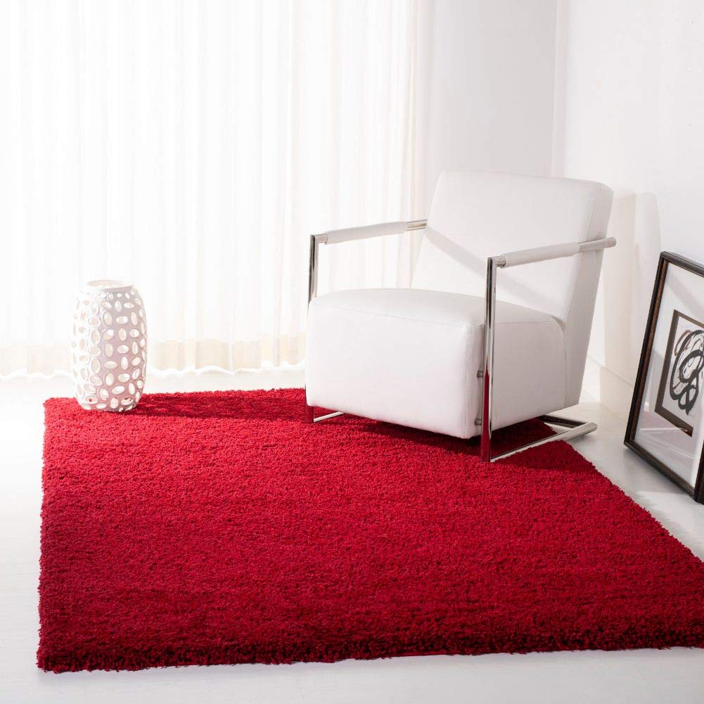 SAFAVIEH Area Rug 8x10 - California Shag Collection - Large - Beige, Non-Shedding & Easy to Clean, Ultra Plush Thick Pile, Ideal for Living Room, Bedroom, Dining Space (SG151-1313)