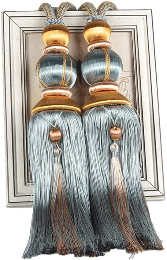 Paired Lantern Single Hanging Ball Tassels Curtains Buckle Sling Binding Lantern Tiebacks Handcrafted Braided Buckle Drapery Curtain Holdbacks Window Treatments for Home 2 Pack