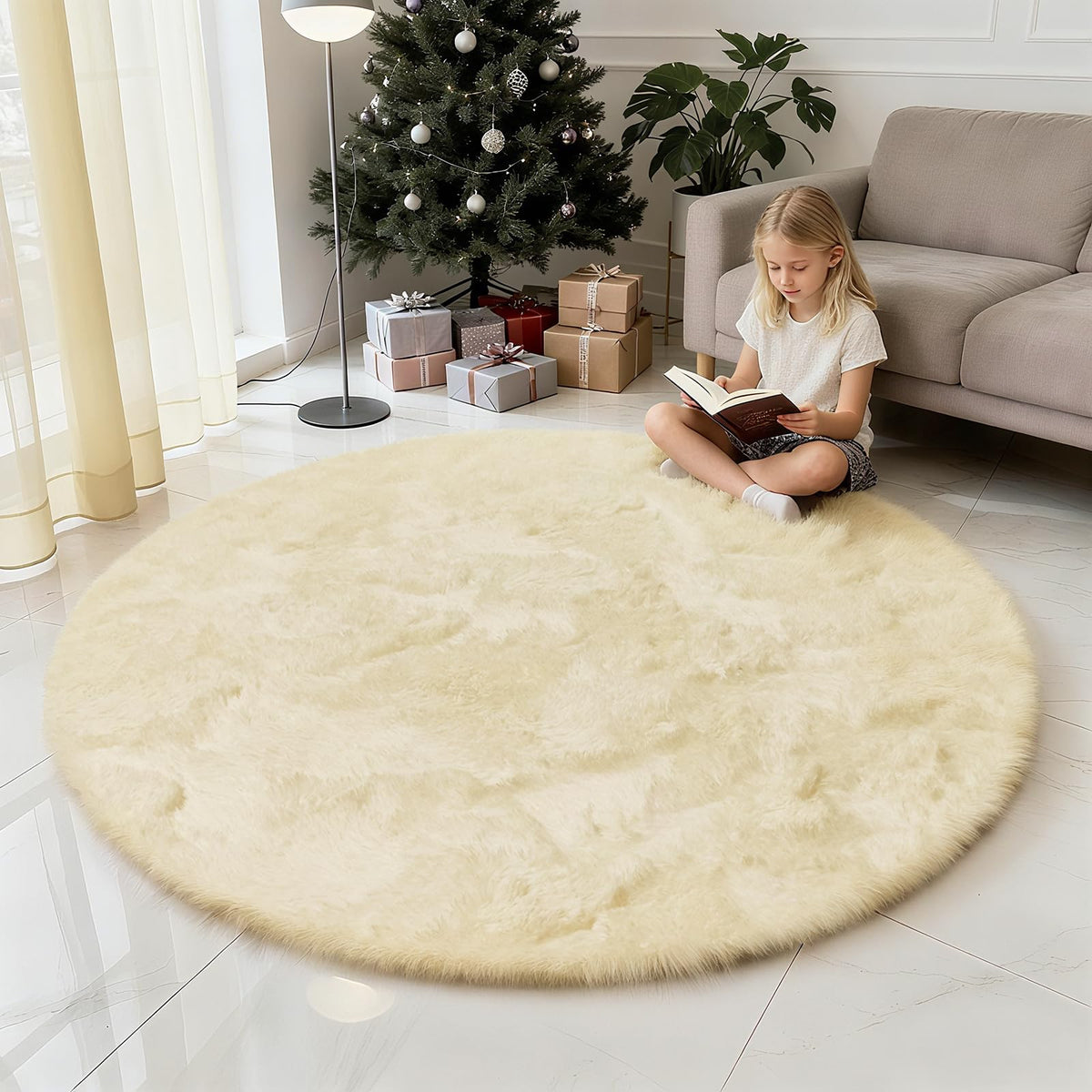 8x10 Fluffy Area Rugs for Living Room,Geometric Shag Area Rug for Bedroom