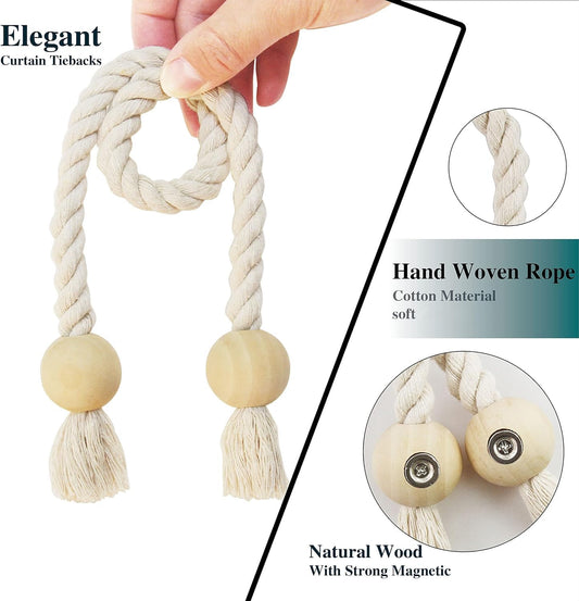 Magnetic Curtain Tiebacks Decorative Tie Back Drapes Holdbacks Nieffeiy