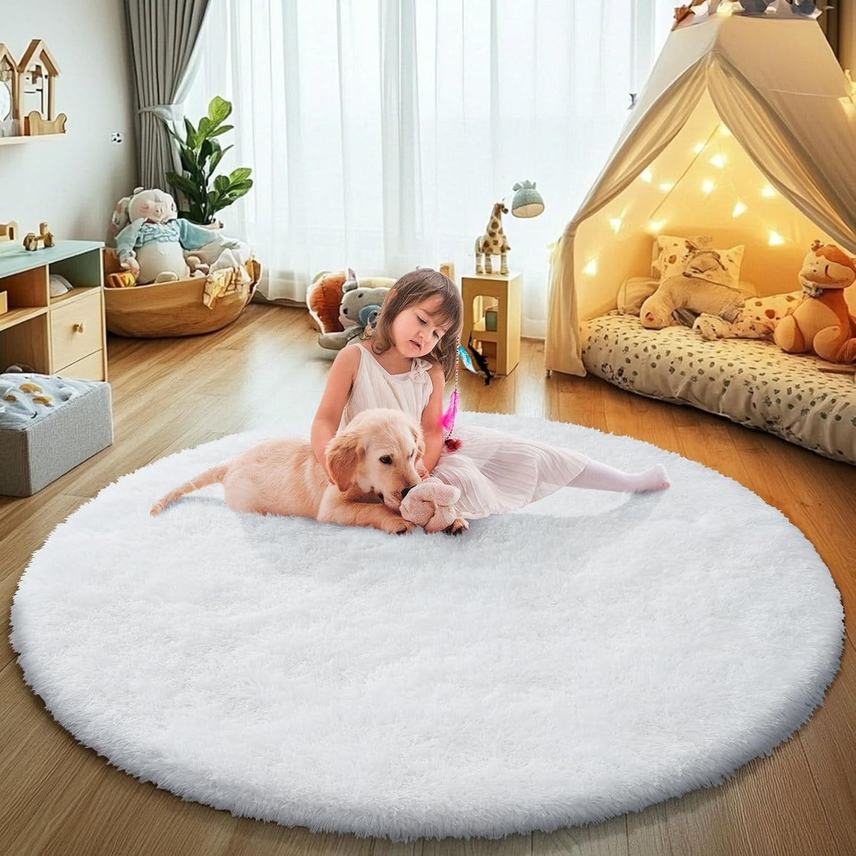 8x10 Fluffy Area Rugs for Living Room,Geometric Shag Area Rug for Bedroom