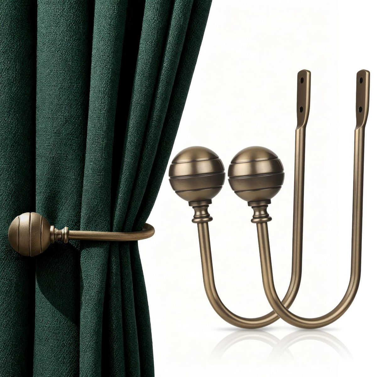 Curtain Holdbacks Tiebacks, 4pcs Curtains Holder Hooks for Home Decor