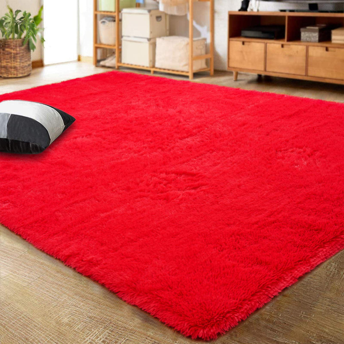 LOCHAS Area Rugs Fluffy Living Room Carpets for Kids Bedroom 6x9, Cream