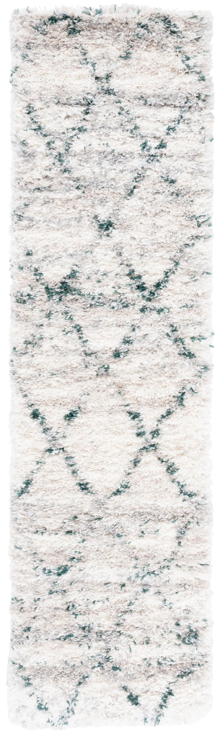 SAFAVIEH Area Rug 8x10 - Fontana Shag Collection - Large - Pink & Ivory, Modern Design, Non-Shedding & Easy Cleaning, Ultra Plush Thick Pile, Ideal for Living Room, Bedroom, Dining Space (FNT886U)