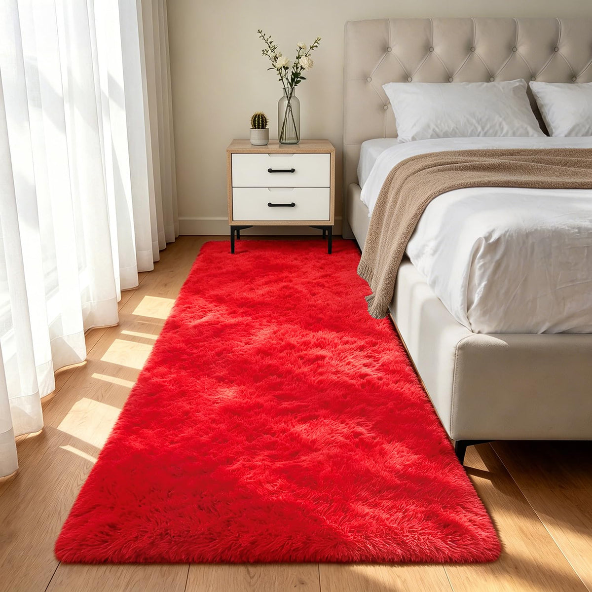 Shag Area Rugs for Bedroom Living Room,8X10 Ultra Soft Fluffy Area Rugs for Dorm,Indoor Carpet Plush Rugs for Living Room Home Decor,Tie-Dye Grey