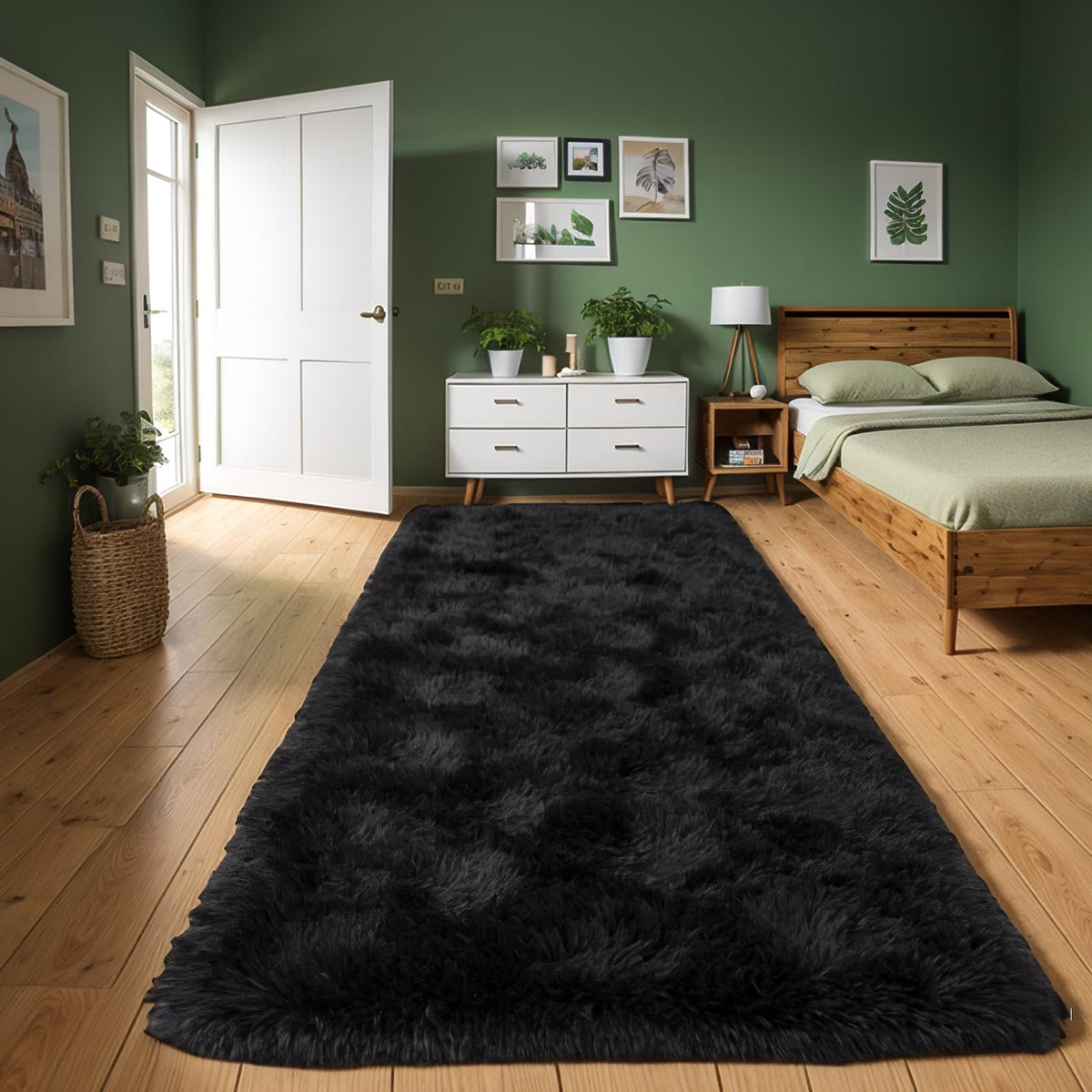 Orange 8x10 Area Rugs for Living Room Bedroom, Soft Plush Fluffy Large Rug