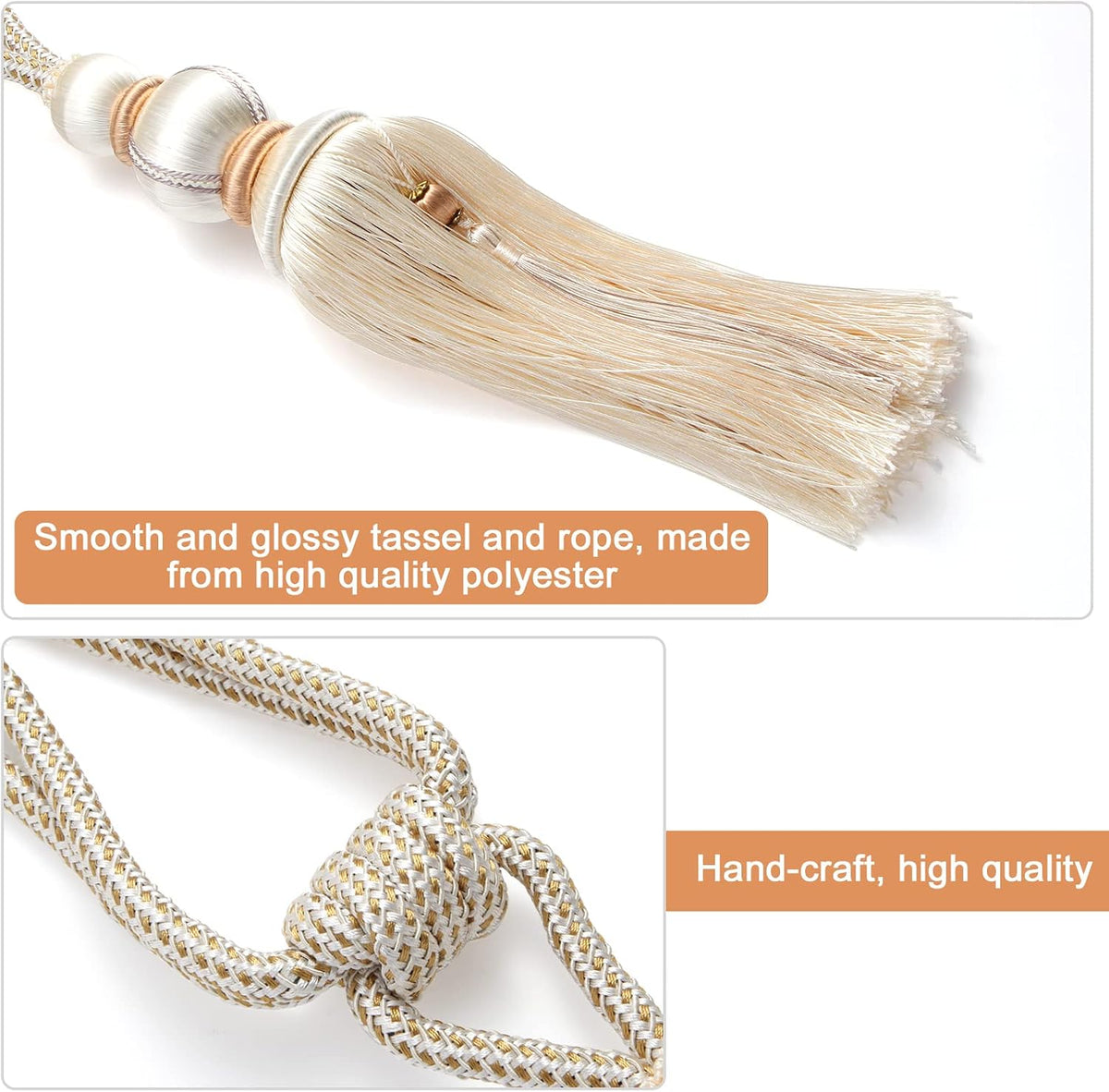 Paired Lantern Single Hanging Ball Tassels Curtains Buckle Sling Binding Lantern Tiebacks Handcrafted Braided Buckle Drapery Curtain Holdbacks Window Treatments for Home 2 Pack