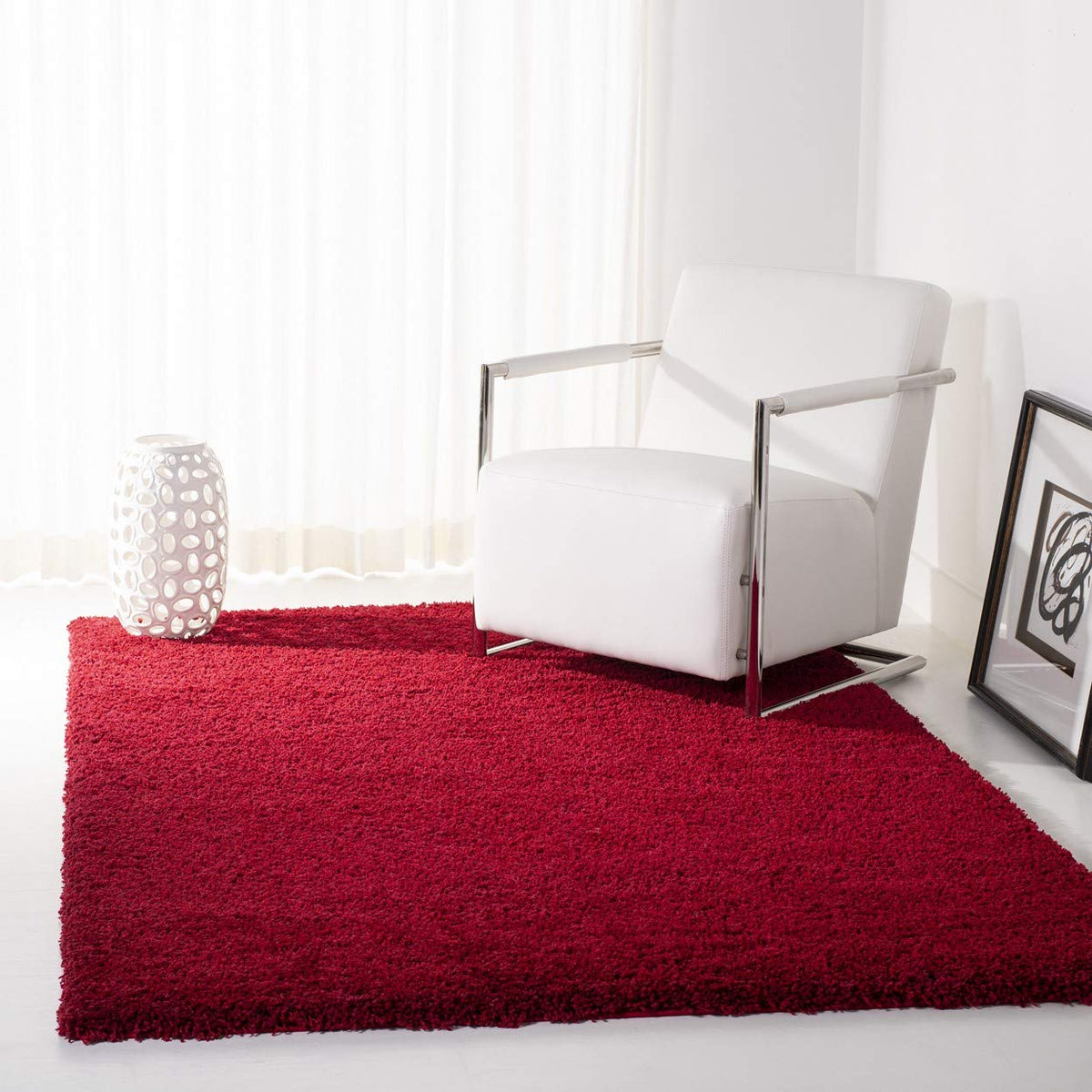SAFAVIEH Area Rug 8x10 - California Shag Collection - Large - Beige, Non-Shedding & Easy to Clean, Ultra Plush Thick Pile, Ideal for Living Room, Bedroom, Dining Space (SG151-1313)