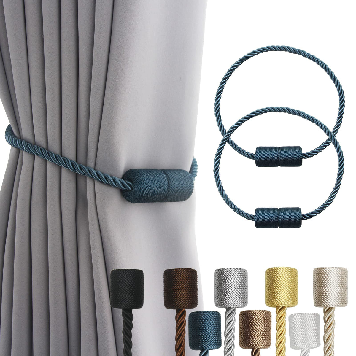 Magnetic Curtain Tiebacks Holdbacks Decorative Tie Backs for Windows Porlau