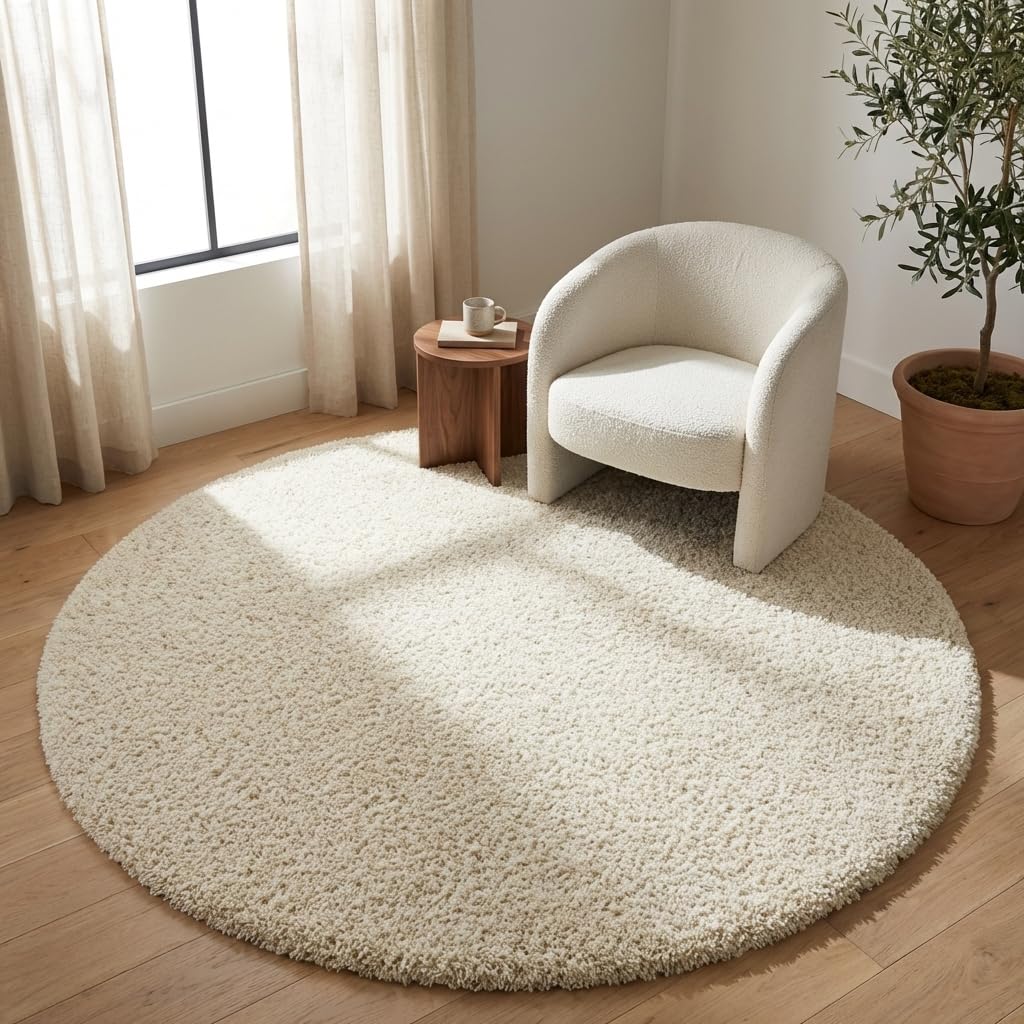 Unique Loom Solid Shag Collection Area Rug (8' x 10' Rectangle, Sandy Brown)
