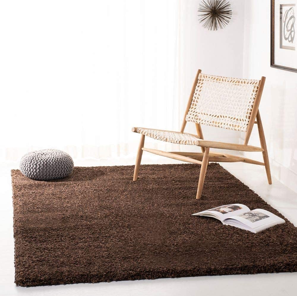 SAFAVIEH Area Rug 8x10 - California Shag Collection - Large - Beige, Non-Shedding & Easy to Clean, Ultra Plush Thick Pile, Ideal for Living Room, Bedroom, Dining Space (SG151-1313)