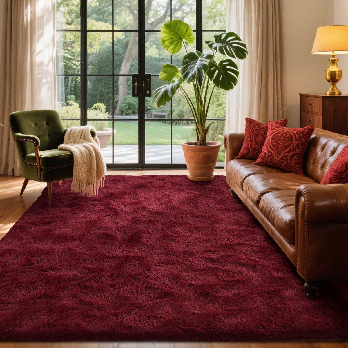 8x10 Ft Extra Large Shag Rugs for Living Room, Tie Dyed Ultra Soft Fluffy Furry Area Rugs for Bedroom Indoor Floor, Aesthetic Carpet for Kids Home Decor (Dark Grey)