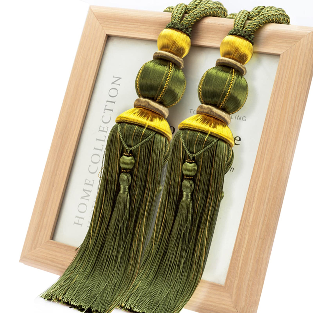 Paired Lantern Single Hanging Ball Tassels Curtains Buckle Sling Binding Lantern Tiebacks Handcrafted Braided Buckle Drapery Curtain Holdbacks Window Treatments for Home 2 Pack