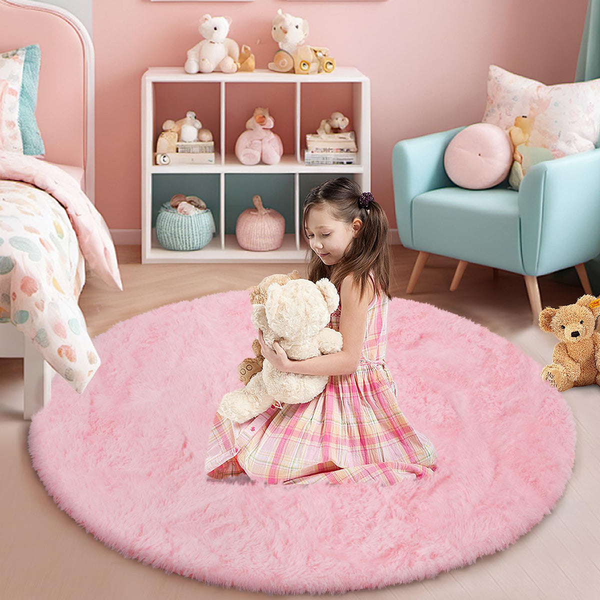 8x10 Fluffy Area Rugs for Living Room,Geometric Shag Area Rug for Bedroom