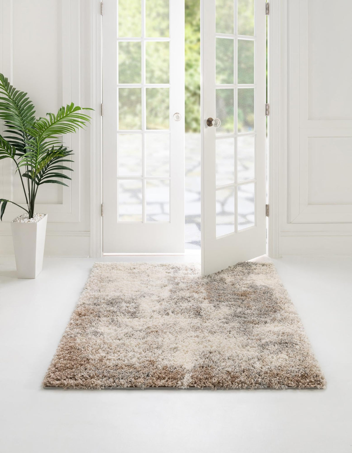 Rugs.com - Soft Touch Shag Rug – 7' 1 x 10' Khaki Shag Rug – Plush Easy-Clean Area Rug, Ideal for Bedrooms, Living Rooms, and Offices