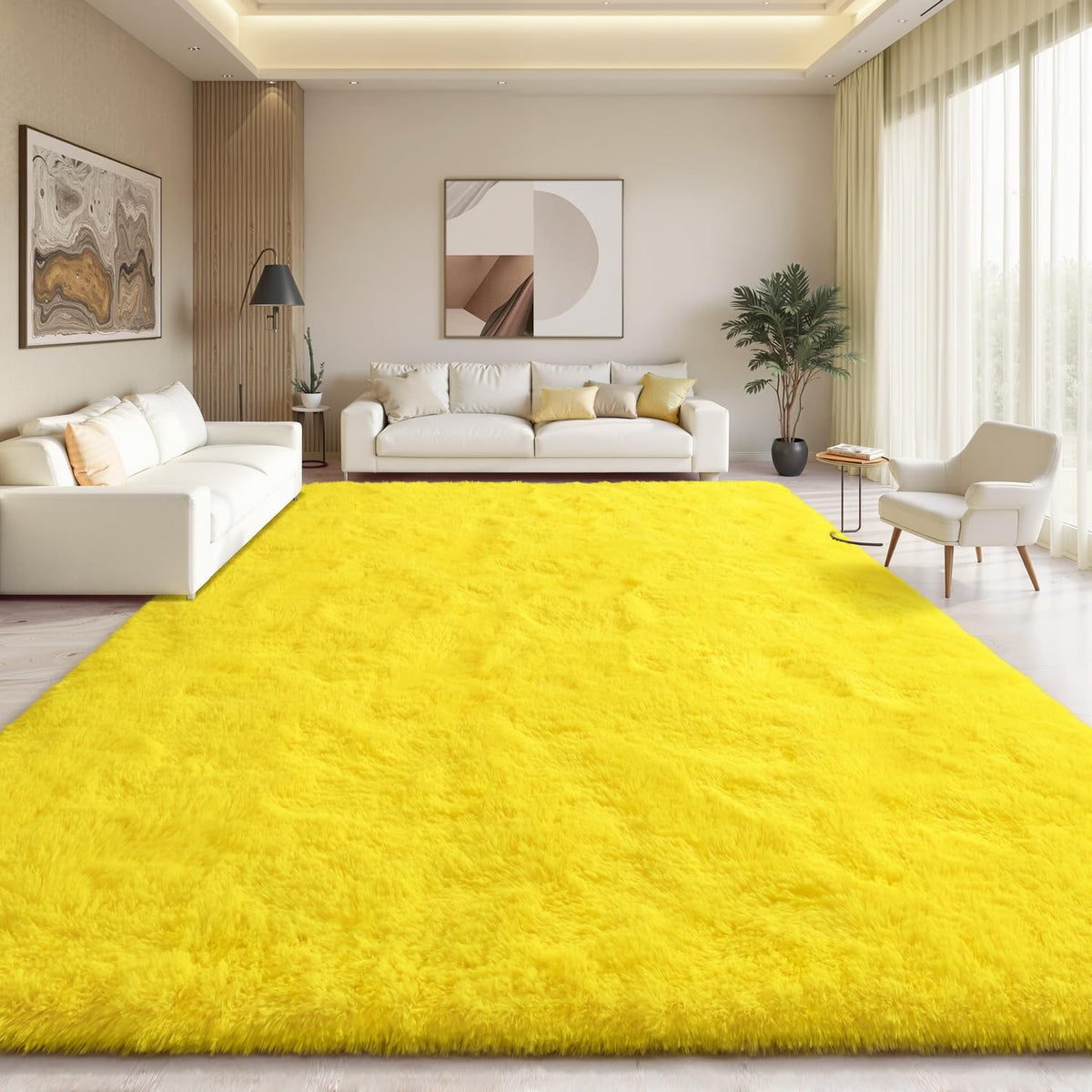 EVOIONOS Pink Round Rug for Bedroom, 4x4 Ft Fluffy Soft Circle Area Rugs for Living Room, Plush Shaggy Circular Carpet for Indoor Floor Bedside Girls Nursery, Machine-Washable Home Decor Aesthetic