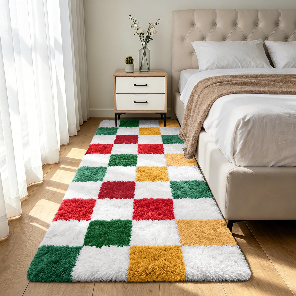 Shag Area Rugs for Bedroom Living Room,8X10 Ultra Soft Fluffy Area Rugs for Dorm,Indoor Carpet Plush Rugs for Living Room Home Decor,Tie-Dye Grey