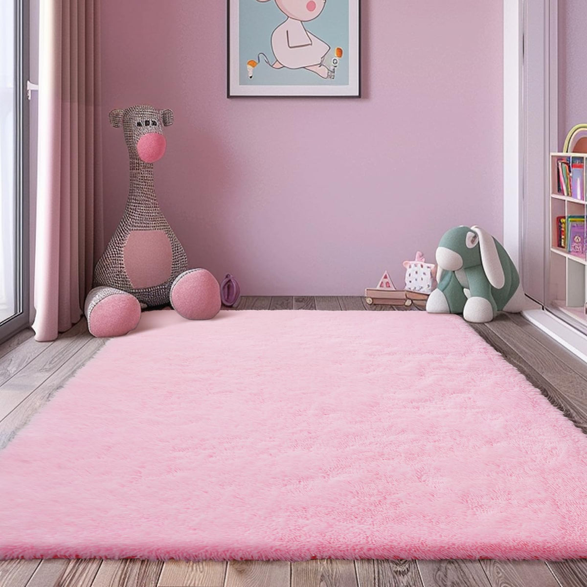 8x10 Fluffy Area Rugs for Living Room,Geometric Shag Area Rug for Bedroom