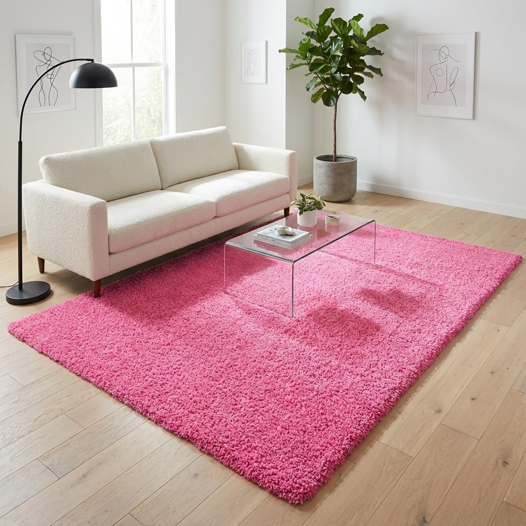 Unique Loom Solid Shag Collection Area Rug (8' x 10' Rectangle, Sandy Brown)