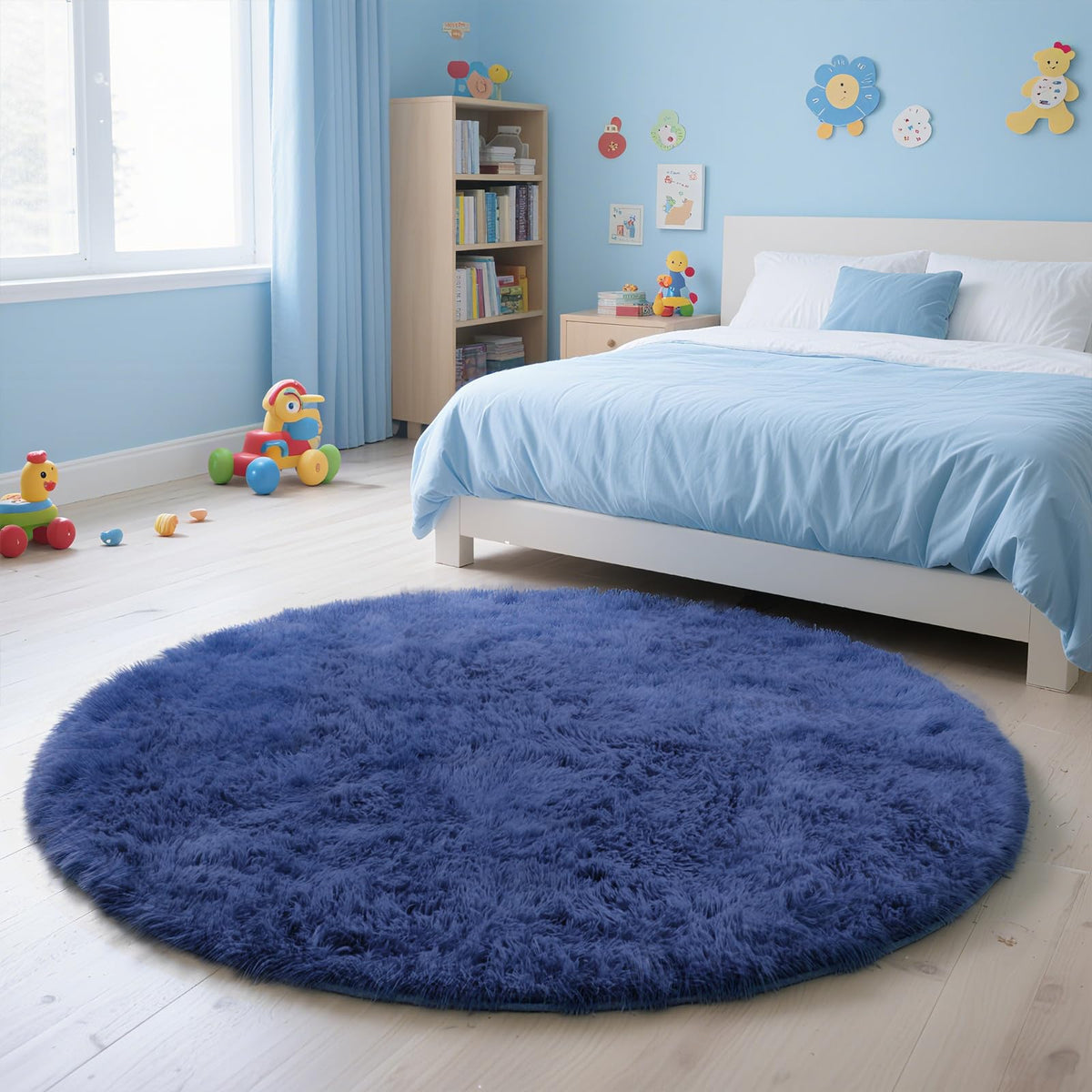 8x10 Fluffy Area Rugs for Living Room,Geometric Shag Area Rug for Bedroom