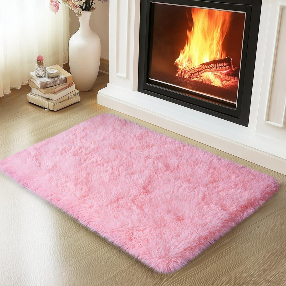 Mugorn Small Soft Shag Rugs for Bedroom, 4x6 Fluffy Area Rugs for Living Room