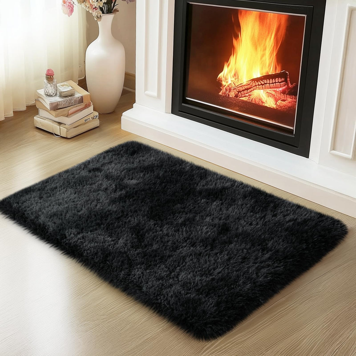 Mugorn Small Soft Shag Rugs for Bedroom, 4x6 Fluffy Area Rugs for Living Room