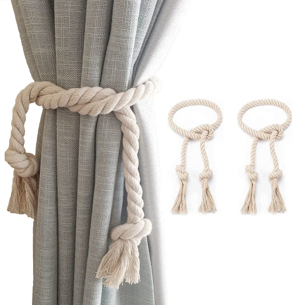 Paired Lantern Single Hanging Ball Tassels Curtains Buckle Sling Binding Lantern Tiebacks Handcrafted Braided Buckle Drapery Curtain Holdbacks Window Treatments for Home 2 Pack