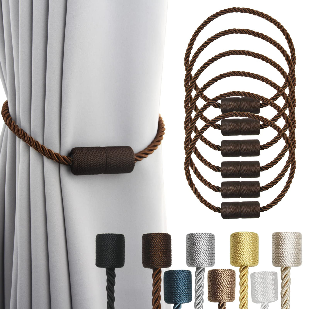 Magnetic Curtain Tiebacks Holdbacks Decorative Tie Backs for Windows Porlau