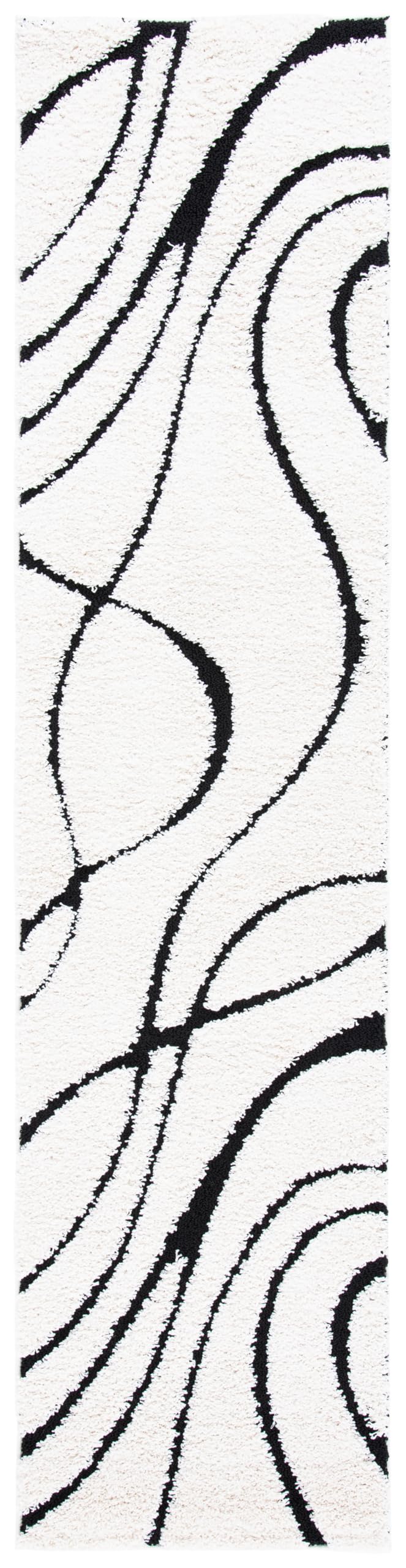 SAFAVIEH Florida Shag Rug 6'x9', Soft Plush Modern Cream & Beige SG471-1113