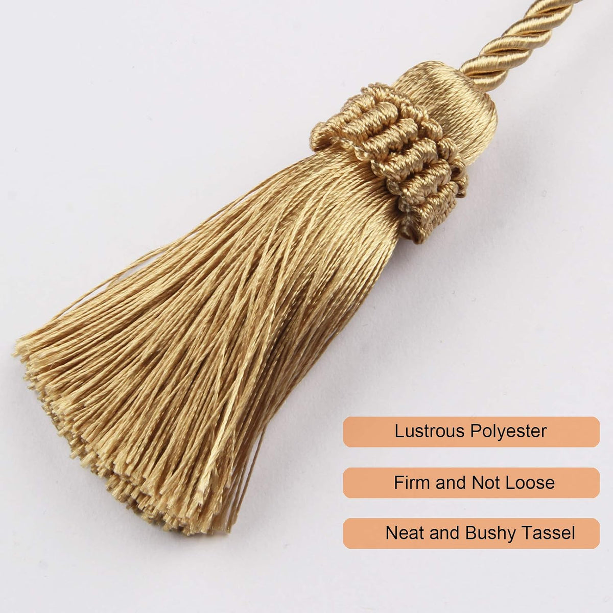 Curtain Tiebacks Handmade Curtain Holdbacks Rope with Tassel