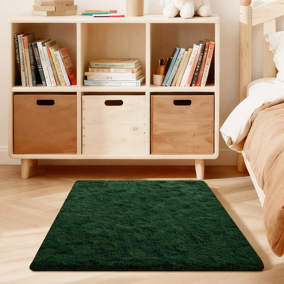 5x7 Large Fluffy Area Rugs for Living Room Bedroom, Light Tan
