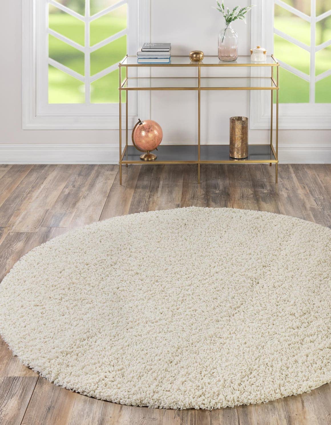 Unique Loom Solid Shag Collection Area Rug (8' x 10' Rectangle, Sandy Brown)