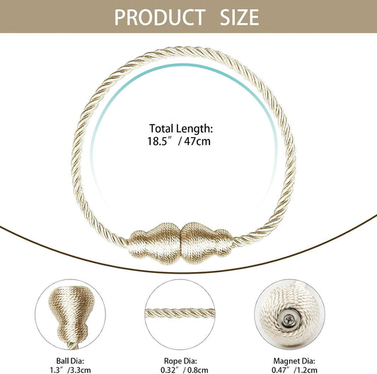 Magnetic Curtain Tiebacks Decorative Curtain Holders for Drapes Nieffeiy